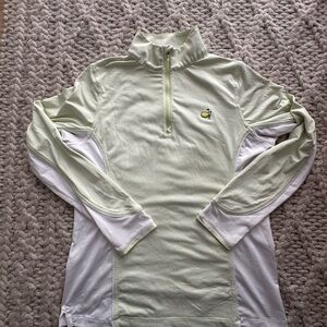 Masters women’s Light Green and White Quarter-Zip Pullover